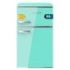 Cecotec Bolero CoolMarket 2D Origin 86 Green E Mini Frigorifico de Dos Puertas de 86L - Luz LED - Estilo Retro - Tirador Cromado - Cajon para Vegetales - 48.7x59.2x89.3cm - Color Menta
