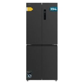 Cecotec Bolero CoolMarket 4D 394 Dark E Frigorifico Americano 4 Puertas - Capacidad 394L - Luz LED - Compresor Inverter - Modo Vacaciones - Silencioso - Clase E - Color Gris Oscuro
