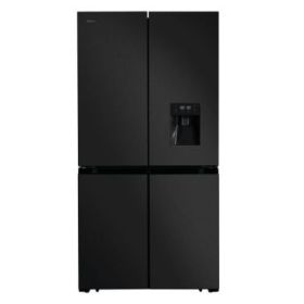 Cecotec Bolero CoolMarket 4D 564 Dark E Frigorifico Americano 4 Puertas - 564L - Total Nofrost - Dispensador de Agua - Congelacion Ultrarapida - Frio Envolvente - Clase E - 183x91cm - Color Negro