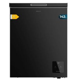 Cecotec Bolero CoolMarket Chest 142 Black E Congelador Horizontal Convertible - Capacidad 142L - Temperatura Regulable - Seguro Infantil - Cesta Interior - Compresor Inverter - Color Negro