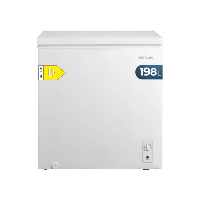 Cecotec Bolero CoolMarket Chest 198M White D Congelador Horizontal Convertible - Capacidad 198L - Temperatura Regulable - Cesta con Asas - Alarma de Puerta Abierta - Control Mecanico - Color Blanco