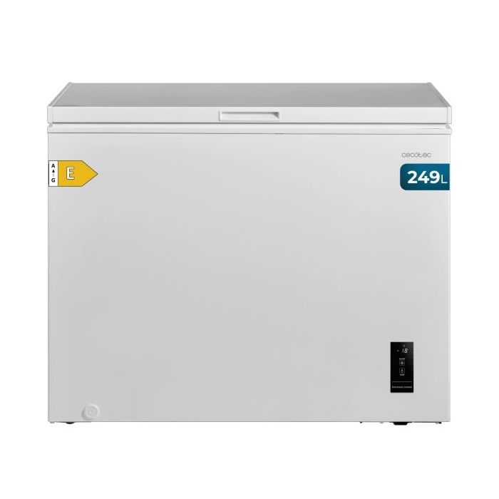 Cecotec Bolero CoolMarket Chest 249P White E Congelador Horizontal Convertible - Capacidad 249L - Cesta con Asas - Temperatura Regulable - Alarma de Puerta Abierta - Color Blanco