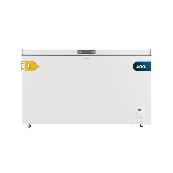 Cecotec Bolero CoolMarket Chest 400 white E Congelador Horizontal Convertible - Capacidad 400L - Temperatura Regulable - Seguro Infantil - Compresor Inverter - Color Blanco