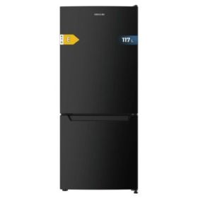 Cecotec Bolero CoolMarket Combi 117 DF Black E Frigorifico Combi - 117L - Luz LED - Defrost - Congelacion Ultrarapida - Display Interior - Puerta Reversible - Clase E - 47x49x114cm - Color Negro