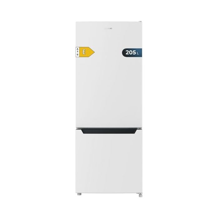 Cecotec Bolero CoolMarket Combi 205 DF White E Frigorifico Dos Puertas - Capacidad 205L - Defrost - Display Interior - Puerta Reversible - Clase E - 54x55x144cm - Color Blanco