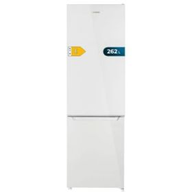 Cecotec Bolero CoolMarket Combi 262 White E Frigorifico Combi - Capacidad 262L - Luz LED - Defrost - Bandejas Interiores de Cristal - Control Electronico - Clase E - Color Blanco