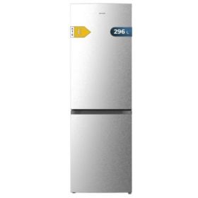 Cecotec Bolero CoolMarket Combi 296 DF Inox Frigorifico Combi - Capacidad 296L - Luz LED - Defrost - Congelacion Ultrarapida - Cajon para Frutas y Verduras - 185x60x60cm - Color Blanco