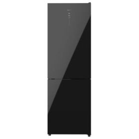 Cecotec Bolero CoolMarket Combi 322 Black Cristal D Frigorifico Combi - 322L - Modo Vacaciones - Cajon para Carne y Pesado - Frio Envolvente - Cajon Humedad Regulable - Clase D - 185x60cm - Color Negro