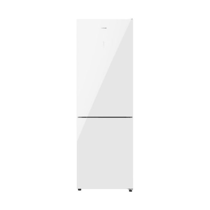 Cecotec Bolero CoolMarket Combi 322 White Cristal E Frigorifico Combi - Capacidad 322L - Temperatura Regulable - Congelacion Ultrarapida - Frio Envolvente - Clase E - 185x60cm - Color Blanco
