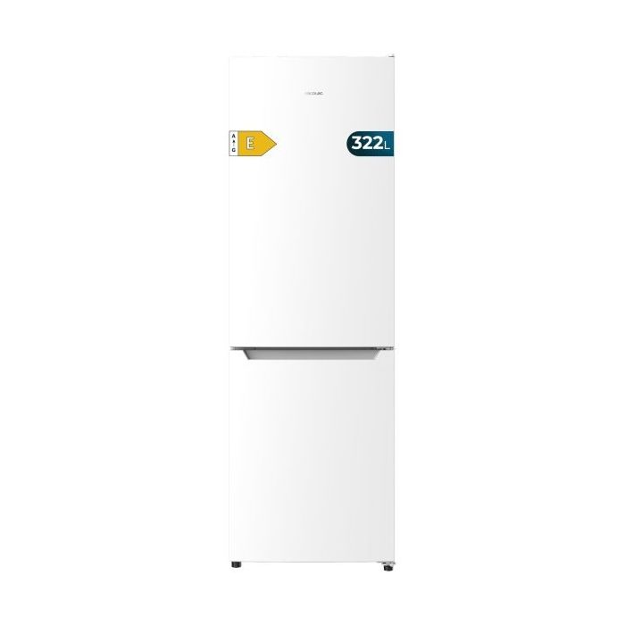 Cecotec Bolero CoolMarket Combi 322 White E Frigorifico Combi - Capacidad 322L - Temperatura Regulable - Cajon para Carne y Pesado - Cajon Humedad Regulable - Clase E - 60x185cm - Color Blanco