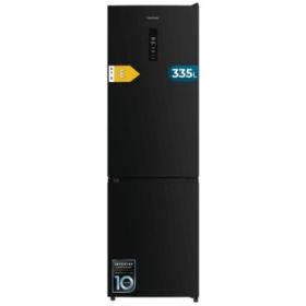 Cecotec Bolero CoolMarket Combi 335 Black E Frigorifico Combi - 335L - Luz LED - Compresor Inverter - Congelacion Ultrarapida - Silencioso - Frio Envolvente - Clase E - 195.3x59.5cm - Color Negro