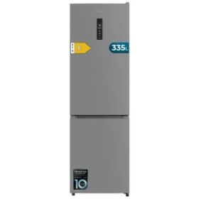 Cecotec Bolero CoolMarket Combi 335 Grey E Frigorifico Combi - Capacidad 335L - Luz LED - Compresor Inverter - Congelacion Ultrarapida - Silencioso - Frio Envolvente - Clase E - 195.3x59.5cm - Color Gris