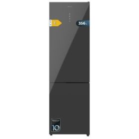 Cecotec Bolero CoolMarket Combi 356 Grey Glass E Frigorifico Combi - Capacidad 356L - Modo Vacaciones - Frio Envolvente - Cajon Humedad Regulable - Clase E - 59.5x63.5x200cm - Color Gris