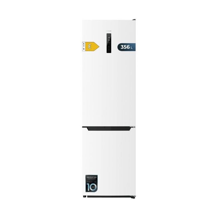 Cecotec Bolero CoolMarket Combi 356 White E Frigorifico Combi - Capacidad 356L - Modo Vacaciones - Frio Envolvente - Cajon Humedad Regulable - Clase E - 59.5x63.5x200cm - Color Blanco