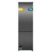 Cecotec Bolero CoolMarket Combi 356i Dark D Frigorifico Combi - Luz LED - Modo Vacaciones - Acero Inoxidable - Total Nofrost - Frio Envolvente - Cajon Humedad Regulable - 59.5x200cm - Color Gris Oscuro