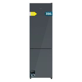 Cecotec Bolero CoolMarket Combi 356i Grey Glass D Frigorifico Combi - 356L - LED - Modo Vacaciones - Total Nofrost - Frio Envolvente - Puerta de Cristal - Cajon Humedad Regulable - 59.5x200cm - Color Gris