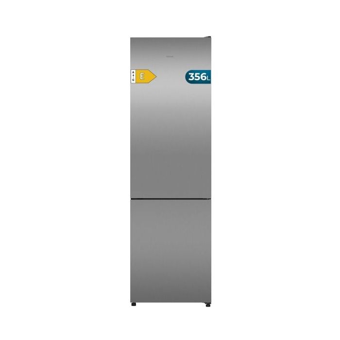Cecotec Bolero CoolMarket Combi 356i Inox E Frigorifico Combi - Luz LED - Modo Vacaciones - Acero Inoxidable - Total Nofrost - Frio Envolvente - Cajon Humedad Regulable - 59.5x200cm - Color Acero