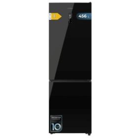Cecotec Bolero CoolMarket Combi 456 Black Glass E Frigorifico Combi - Capacidad 456L - Compresor Inverter - Total Nofrost - Puerta de Cristal - Frio Envolvente - Clase E - 201x59.5x68cm - Color Negro