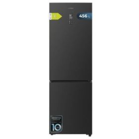 Cecotec Bolero CoolMarket Combi 456 Dark C Frigorifico Combi - Capacidad 456L - Compresor Inverter - Congelacion Ultrarapida - Silencioso - Frio Envolvente - Clase C - 201x59.5cm - Color Gris Oscuro