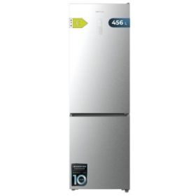 Cecotec Bolero CoolMarket Combi 456 Inox C Frigorifico Combi - Capacidad 456L - Compresor Inverter - Congelacion Ultrarapida - Silencioso - Frio Envolvente - Clase C - 201x59.5cm - Color Acero