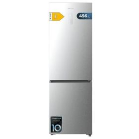 Cecotec Bolero CoolMarket Combi 456 Inox E Frigorifico Combi - Capacidad 456L - Compresor Inverter - Congelacion Ultrarapida - Silencioso - Frio Envolvente - Clase E - 201x59.5cm - Color Acero