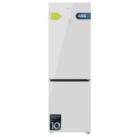 Cecotec Bolero CoolMarket Combi 456 White Glass C Frigorifico Combi - Capacidad 456L - Compresor Inverter - Total Nofrost - Pantalla en Puerta - Frio Envolvente - Clase E - 201x59.5x68cm - Color Blanco