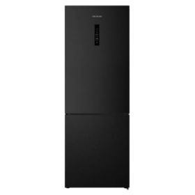 Cecotec Bolero CoolMarket Combi 495 Dark E Frigorifico Combi - Capacidad 495L - Luz LED - Temperatura Regulable - Cajon para Carne y Pesado - Cajon Humedad Regulable - Clase E - 200x70cm - Color Acero