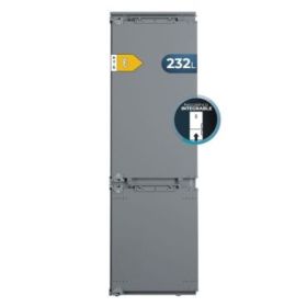 Cecotec Bolero CoolMarket Combi BI-D MC 232 GREY E Frigorifico Combi Integrable - 232L - Incluye Accesorios - Modo Vacaciones - Total Nofrost - Cajon para Carne y Pesado - Clase E - 177x54cm - Color Gris