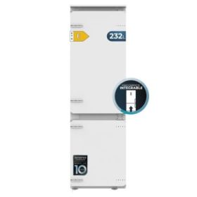 Cecotec Bolero CoolMarket Combi BI-S MC 232 E Frigorifico Combi - Capacidad 232L - Incluye Accesorios - Modo Vacaciones - Total Nofrost - Congelacion Ultrarapida - Clase E - 177x54cm - Color Blanco