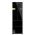 Cecotec Bolero CoolMarket Combi F2D 400 Black Glass E Frigorifico Puerta Francesa de 4 Puertas - 400L - Luz LED - Compresor Inverter - Total Nofrost - Puerta de Cristal - 60x64x191cm - Color Negro