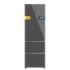 Cecotec Bolero CoolMarket Combi F2D 400 Grey Glass E Frigorifico Puerta Francesa de 4 Puertas - Capacidad 400L - Luz LED - Compresor Inverter - Total Nofrost - Frio Envolvente - 60x64x191cm - Color Gris
