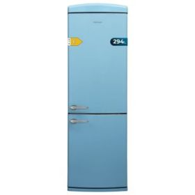 Cecotec Bolero CoolMarket Combi Origin 294+ Blue E Frigorifico Combi - Capacidad 294L - Congelacion Ultrarapida - Estilo Retro - Frio Envolvente - Clase E - 60.5x63.1x190.2cm - Color Azul