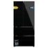 Cecotec Bolero CoolMarket FD 436 Black Glass E Frigorifico Puerta Francesa de 4 Puertas - 463L - Compresor Inverter - Modo Vacaciones - Puerta de Cristal - Frio Envolvente - 83.6x63.6x183cm - Color Negro