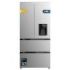 Cecotec Bolero CoolMarket FD 436 WD Inox E Frigorifico Puerta Francesa de 4 Puertas - 463L - Compresor Inverter - Modo Vacaciones - Dispensador de Agua - Frio Envolvente - 83.6x63.6x183cm - Color Acero