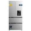 Cecotec Bolero CoolMarket FD 436 WD Inox E Frigorifico Puerta Francesa de 4 Puertas - 463L - Compresor Inverter - Modo Vacaciones - Dispensador de Agua - Frio Envolvente - 83.6x63.6x183cm - Color Acero