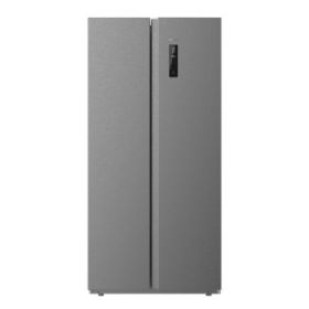 Cecotec Bolero CoolMarket SBS 430 Dark E Frigorifico Americano - Capacidad 430L - Temperatura Regulable - Frio Envolvente - Pantalla en Puerta - Modo Vacaciones y Eco - 176x84cm - Color Gris
