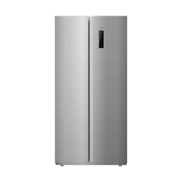Cecotec Bolero CoolMarket SBS 430 Inox E Frigorifico Americano - Capacidad 430L - Motor Inverter Plus - Pantalla en Puerta - Modo Vacaciones y Eco - Clase E - 176x84cm - Color Acero
