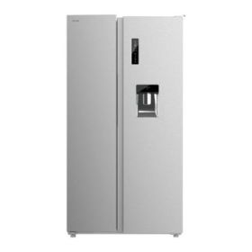 Cecotec Bolero CoolMarket SBS 559 Inox E Frigorifico Americano - Capacidad 559L - Dispensador de Agua - Luz LED - Compresor Inverter - Nofrost - Frio Envolvente - 91.2x70.4x177cm - Color Acero