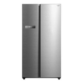 Cecotec Bolero CoolMarket SBS 592 Inox Frigorifico Americano - Capacidad 592L - Luz LED - Pantalla LED - Temperatura Regulable - Frio Envolvente - Modo Vacaciones - Clase E - 91x177.5cm - Color Acero