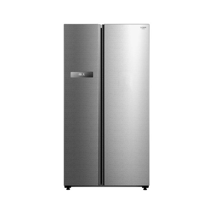 Cecotec Bolero CoolMarket SBS 592 Inox Frigorifico Americano - Capacidad 592L - Luz LED - Pantalla LED - Temperatura Regulable - Frio Envolvente - Modo Vacaciones - Clase E - 91x177.5cm - Color Acero
