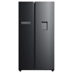 Cecotec Bolero CoolMarket SBS 592 WD Dark E Frigorifico Americano - Capacidad 592L - Luz LED - Compresor Inverter - Dispensador de Agua - Frio Envolvente - Clase E - 177.5x91cm - Color Gris Oscuro