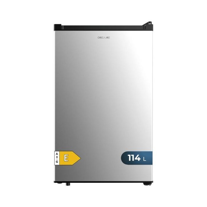 Cecotec Bolero CoolMarket TT 114 L Inox Mini Frigorifico - Capacidad 114L - Luz LED - Temperatura Regulable - 50.6x55.1x83.6cm - Color Acero