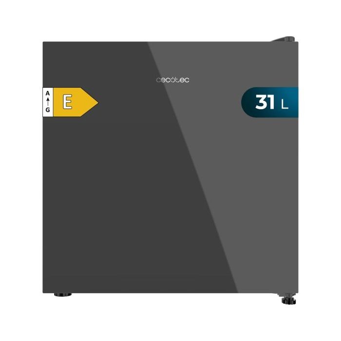 Cecotec Bolero CoolMarket TT 31 Dual Grey Glass E Mini Frigorifico Convertible - Capacidad 31L - Temperatura Regulable - Bandeja Interior Extraible - 47.4x44.7x49.6cm - Color Gris