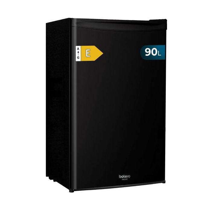 Cecotec Bolero CoolMarket TT 90 Black E Mini Frigorifico - Capacidad 90L - Temperatura Regulable - Compartimento Congelador - 47x44x83cm - Color Negro