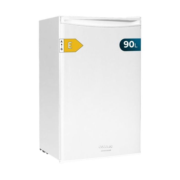 Cecotec Bolero CoolMarket TT 90 White E Mini Frigorifico de Sobremesa - Capacidad 90L - Temperatura Regulable en 5 Niveles - Compartimento hasta -6ºC - 47x44x83cm - Color Blanco