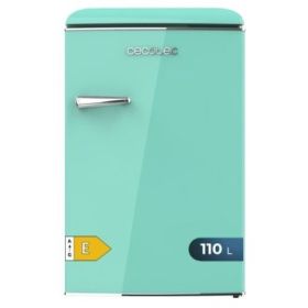 Cecotec Bolero CoolMarket TT Origin 110 Green E Mini Frigorifico - Capacidad 110L - Cajon para Hielo - Luz Interior - Tirador Cromado - Bandejas de Cristal - Color Menta