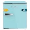 Cecotec Bolero CoolMarket TT Origin 45 Blue E Mini Frigorifico - Capacidad 45L - Estilo Retro - Cajon para Hielo - Tirador Cromado - 44.7x53.4x55cm - Color Turquesa