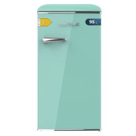 Cecotec Bolero CoolMarket TT Origin 95 Green E Mini Frigorifico - Capacidad 95L - Estilo Retro - Cajon para Hielo - Tirador Cromado - 48.7x59.2x89.3cm - Color Menta