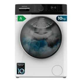 Cecotec Bolero DressCode 10610 Inverter A Lavadora de Carga Frontal - Capacidad 10kg - Velocidad 1400rpm - Seguro Infantil - Motor Inverter - 15 Programas - Color Blanco y Negro