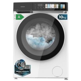 Cecotec Bolero DressCode 10970 Direct Drive Lavadora de Carga Frontal - Capacidad 10kg - Velocidad 1400rpm - Puerta XXL - 11 Programas - Color Blanco y Negro